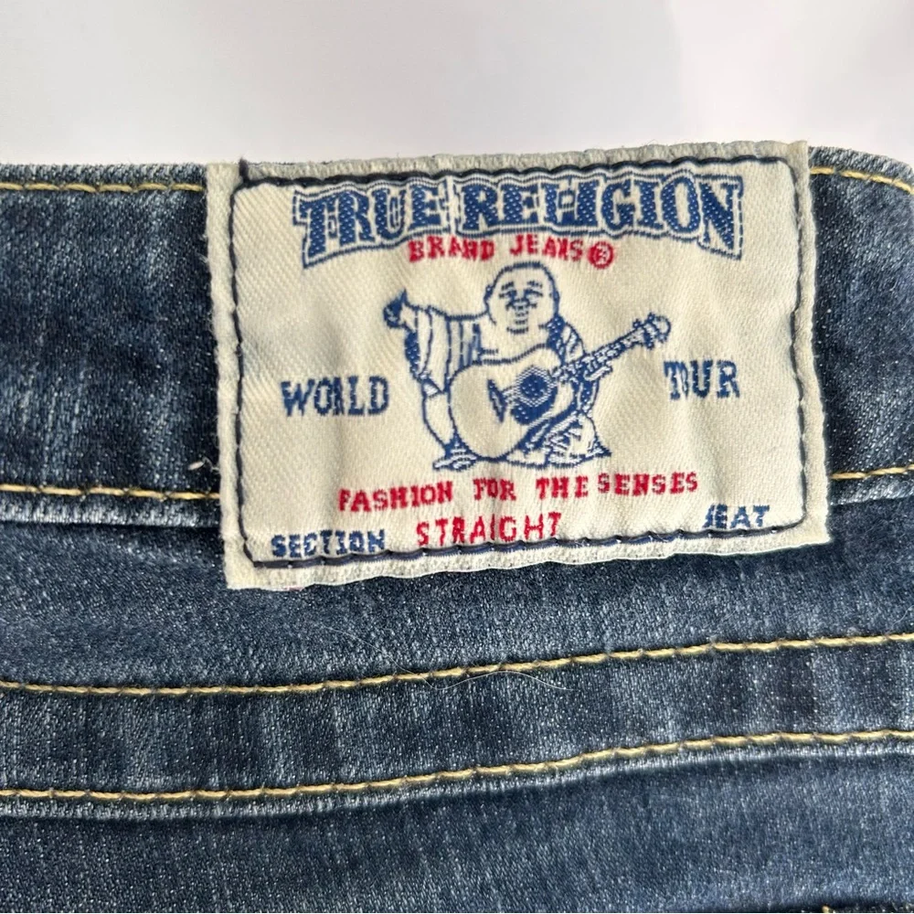 True Religion Women's Denim Jeans with Gold Details Size 26 - Picture 9 of 10